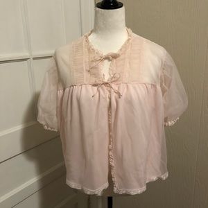Gorgeous Sheer and Lace Night Gown Jacket
